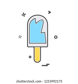 Ice lolly icon design vector