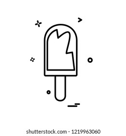Ice lolly icon design vector