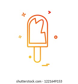 Ice lolly icon design vector