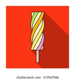 Ice lolly icon in flat style isolated on white background. Ice cream symbol stock vector illustration.