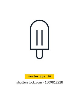 Ice Lolly Icon Vector Logo Design Template