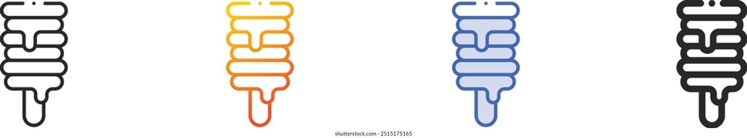 ice lolly icon.Thin Linear, Gradient, Blue Stroke and bold Style Design Isolated On White Background