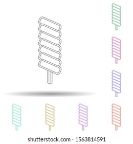Ice lolly multi color icon. Simple thin line, outline vector of ice cream icons for ui and ux, website or mobile application