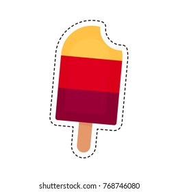 ice lolly sticker. Vector illustration isolated on white background
