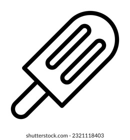 Ice Lolly Vector Thick Line Icon For Personal And Commercial Use.
