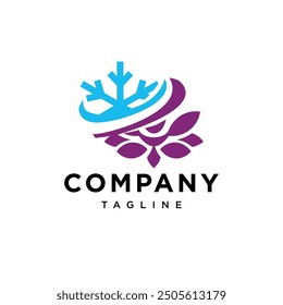 Ice Lotus Logo Icon vector