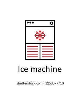 ice machine icon. Element of restaurant professional equipment. Thin line icon for website design and development, app development. Premium icon