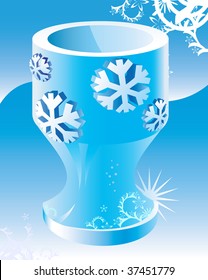 Ice magic cup vector illustration.