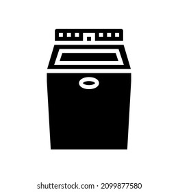 ice maker electric equipment glyph icon vector. ice maker electric equipment sign. isolated contour symbol black illustration