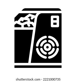 ice maker glyph icon vector. ice maker sign. isolated symbol illustration