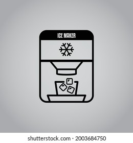 Ice Maker Icon design vector symbol concept