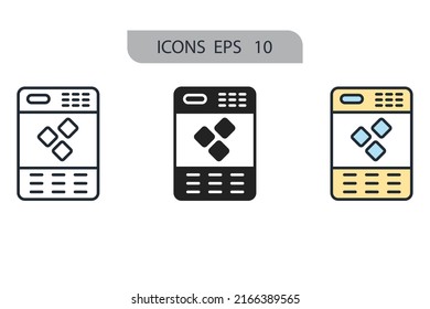 Ice maker icons  symbol vector elements for infographic web