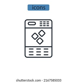 Ice maker icons  symbol vector elements for infographic web