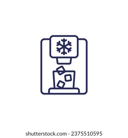 ice maker line icon on white