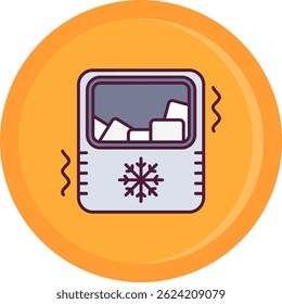Ice maker Line vector Icon Design