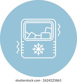 Ice maker Line vector Icon Design