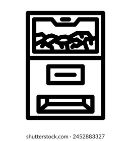 Ice Maker Restaurant Equipment Line Icon Vektorgrafik. Ice Maker Restaurant Equipment Schild. Isolierte Kontur Symbol Schwarz Abbildung