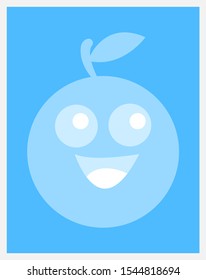 ice mandarin pattern on the window concept winter and cold season object on a white background