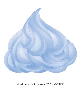Eis Meringue Symbol-Cartoon-Vektorgrafik. Sahnetorte. Dekorationscreme