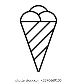 ice, minimal Christmas icon. Vector illustration