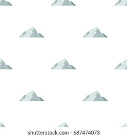 Ice mountain covered with snow.A mountain for skiing.Different mountains single icon in cartoon style vector symbol stock illustration.