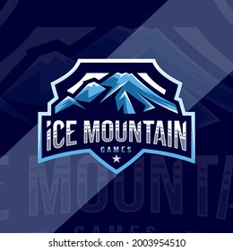 Ice Mountain games mascot logo sport design