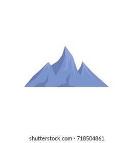 Ice mountain icon. Flat illustration of mountain vector icon for web isolated on white background