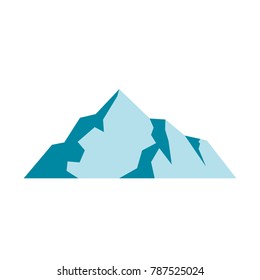 Ice mountain icon. Flat illustration of ice mountain vector icon isolated on white background
