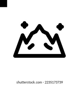 ice mountain icon line style vector