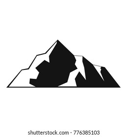 Ice mountain icon. Simple illustration of ice mountain vector icon for web