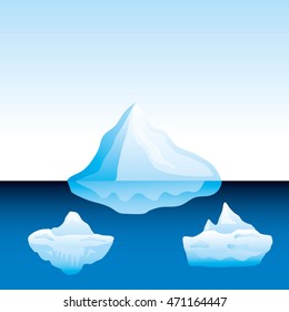 Ice Mountain isolated icon vector illustration design