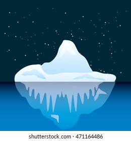 Ice Mountain isolated icon vector illustration design