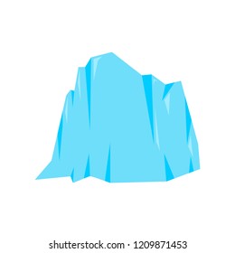 Ice mountain isolated. Snow rock. Iceberg Vector Illustration
