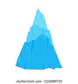 Ice mountain isolated. Snow rock. Iceberg Vector Illustration
