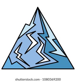 ice mountain scene icon