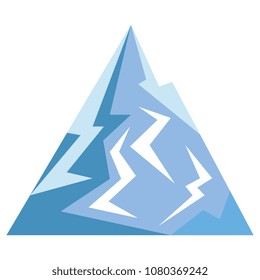 ice mountain scene icon