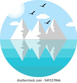 Ice Mountain in the sea