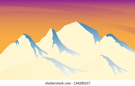 ice mountain sunshine