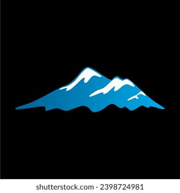 ice mountain volcano icon logo