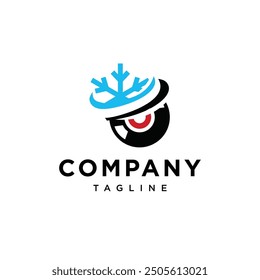 Icono de logotipo de música de hielo Vector