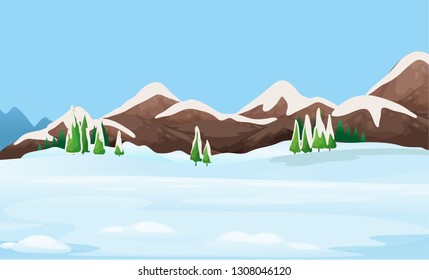 An ice nature landscape illustration