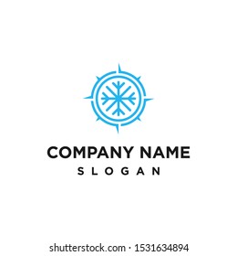 ice navigation logo design vector