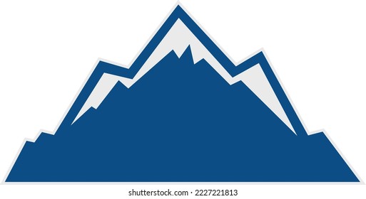 Ice on Mountain Design Layout - (Editable file) - Vector Illustration