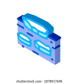 ice on water icon vector. isometric ice on water sign. color isolated symbol illustration