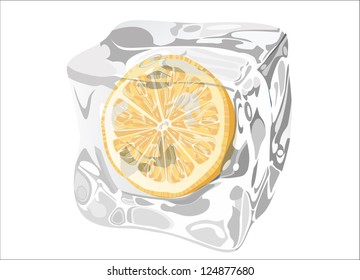 Ice with orange