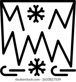 Ice Outline Style Icon Design