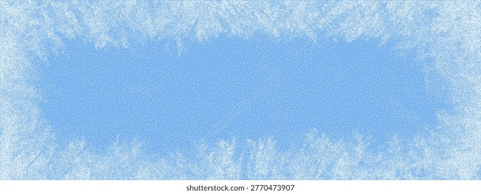 Ice overlay texture and grunge background frost with effect vector frame. Rink winter scratch and crack border frozen with abstract blue dirty. Distressed ice skating and snow grunge vintage.