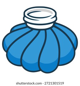 Ice Pack Ice Bags for therapy flat color vector illustration template design