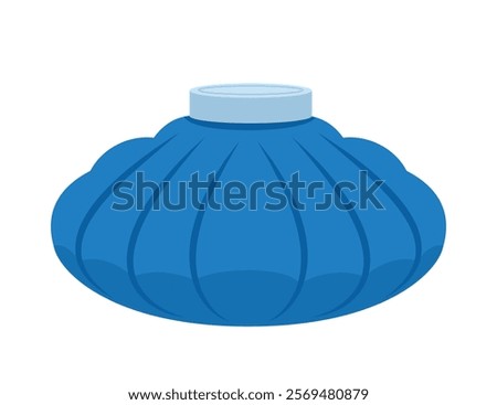 Ice Pack, blue cold compress. First aid treatment element.
