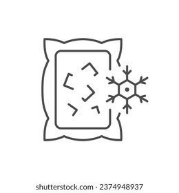 Ice pack line outline icon